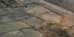 Damaged pavement