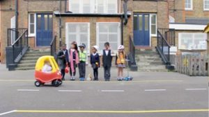 Crossing the road